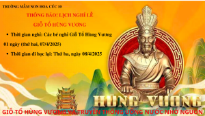 THÔNG BÁO! LỊCH NGHỈ GIỖ TỔ HÙNG VƯƠNG